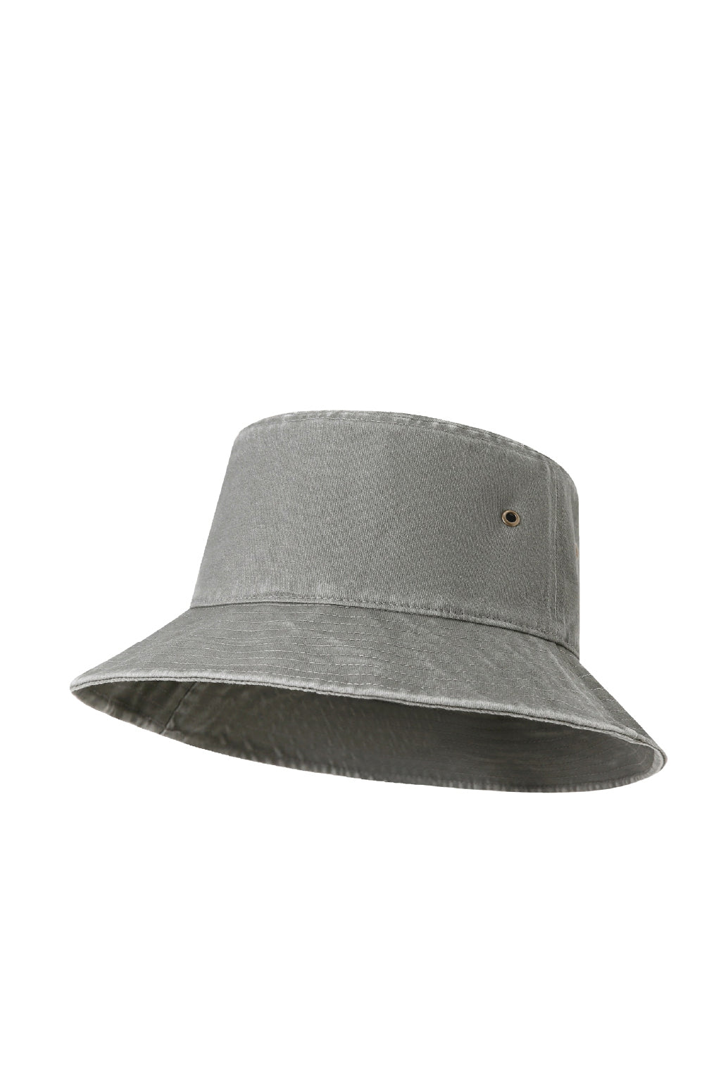 280gsm Cotton Drill Washed Bucket Hat in Stone Grey Faded. Blank bucket hat ready for custom printing at GMD Print Direct.