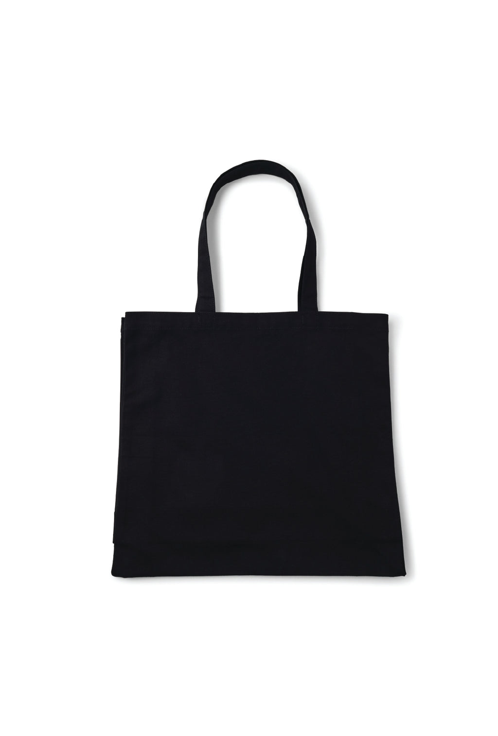 Heavy Tote Bag in Black, alternate view. Blank tote bag ready for custom printing at GMD Print Direct.