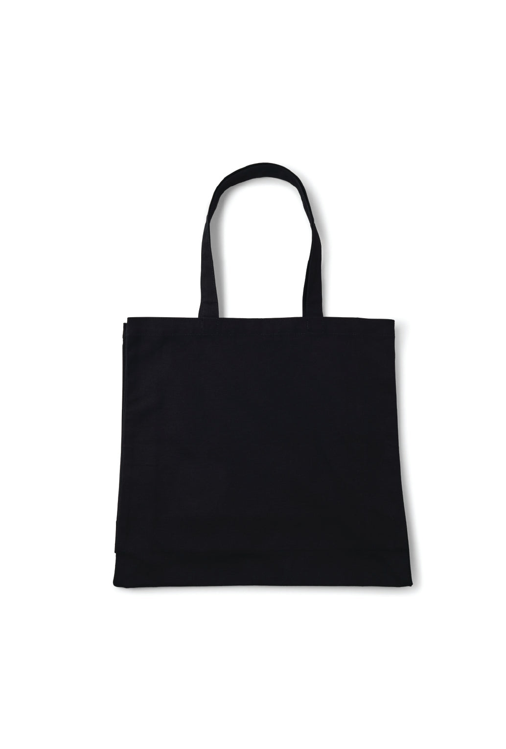 Heavy Tote Bag in Black, alternate view. Blank tote bag ready for custom printing at GMD Print Direct.