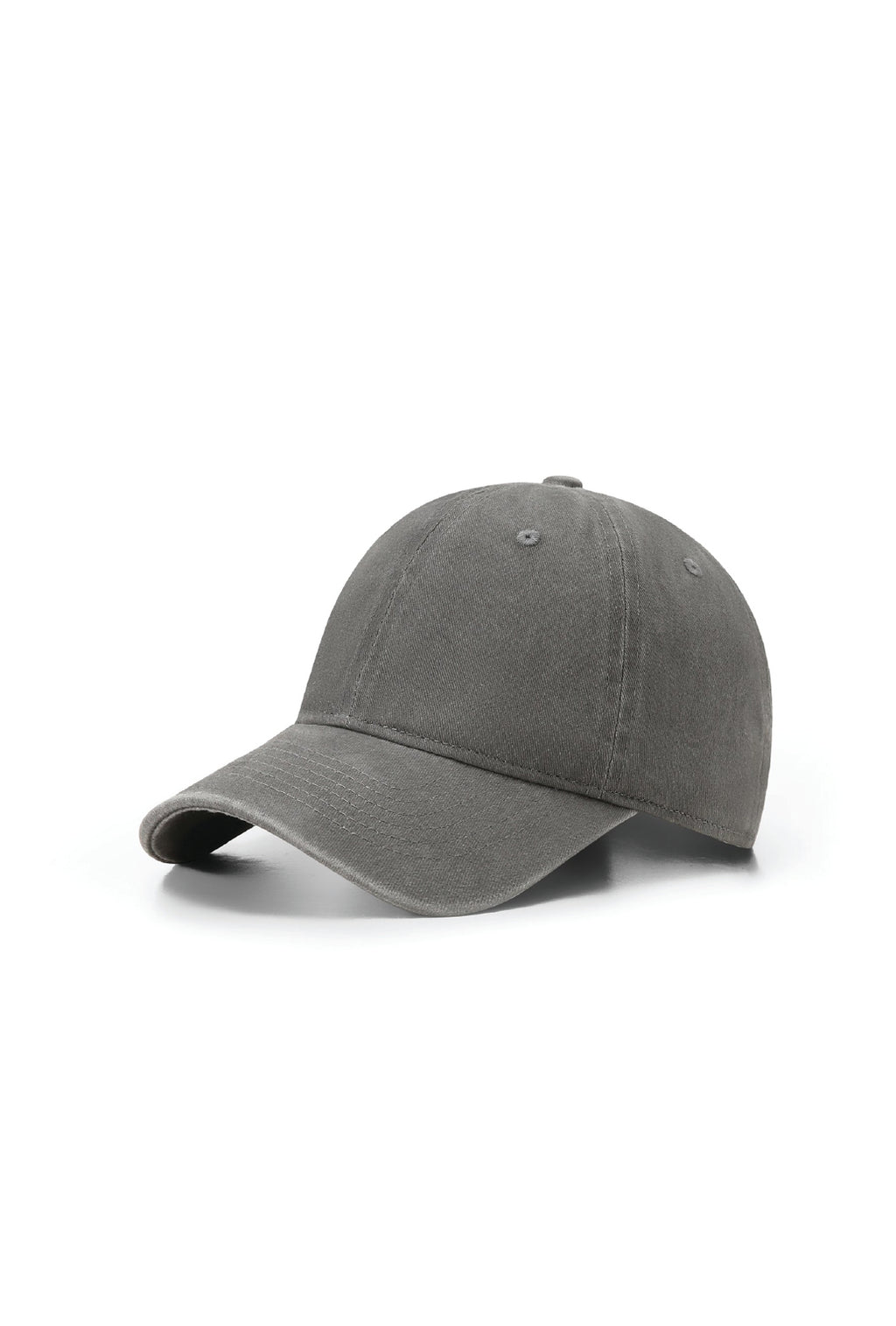 280gsm Cotton Drill Unstructured Cap in Grey Washed. Blank cap ready for custom printing at GMD Print Direct.