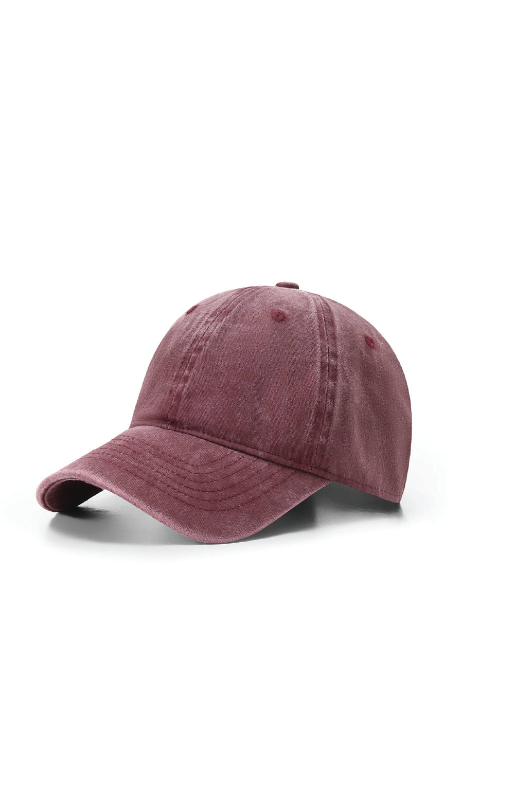 280gsm Cotton Drill Unstructured Cap in Maroon Washed. Blank cap ready for custom printing at GMD Print Direct.
