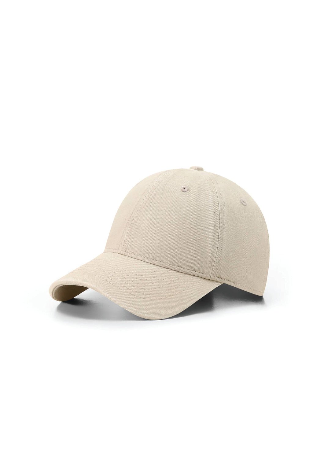280gsm Cotton Drill Unstructured Cap in Natural Washed. Blank cap ready for custom printing at GMD Print Direct.