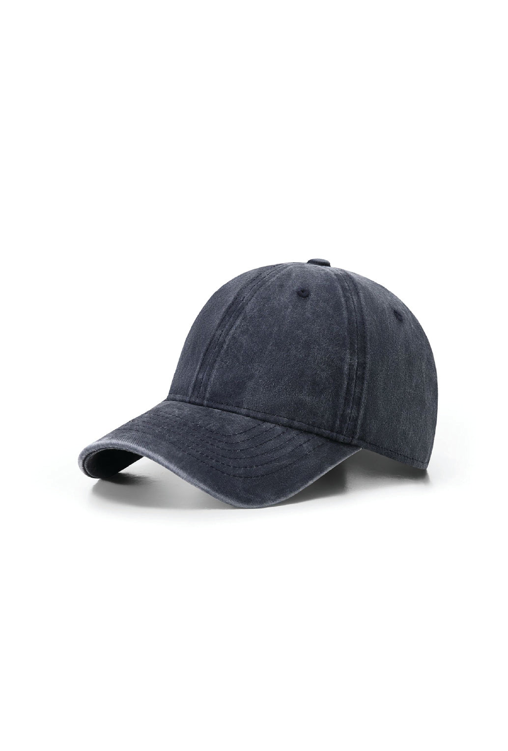 280gsm Cotton Drill Unstructured Cap in Navy Washed. Blank cap ready for custom printing at GMD Print Direct.
