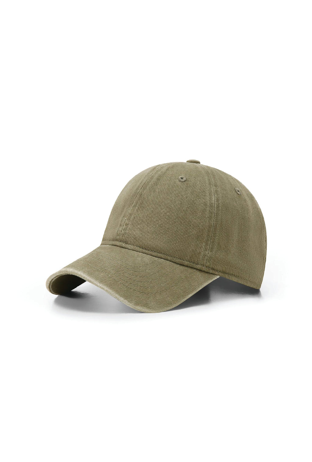 280gsm Cotton Drill Unstructured Cap in Olive Washed. Blank cap ready for custom printing at GMD Print Direct.